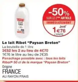 Monop' PAYSAN BRETON Le lait Ribot offre