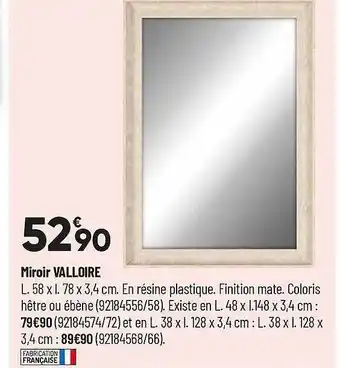 Bricorama Miroir Valloire offre