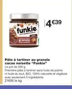 Monop' FUNKIE Pâte à tartiner au granola cacao noisette offre