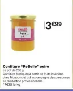 Monop' REBELLE Confiture poire offre