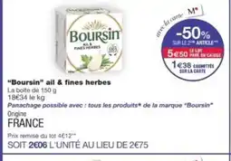 Monop' BOURSIN ail & fines herbes offre
