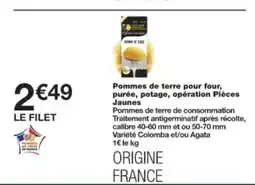 Monop' Pommes de terre pour four, purée, potage, opération Pièces Jaunes offre
