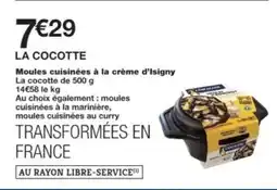 Monop' Moules cuisinées à la crème d'Isigny offre