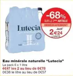 Monop' LUTECIA Eau minérale naturelle offre