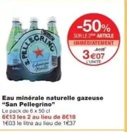 Monop' SAN PELLEGRINO Eau minérale naturelle gazeuse offre