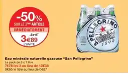 Monop' SAN PELLEGRINO Eau minérale naturelle gazeuse offre