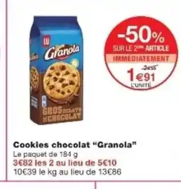 Monop' GRANOLA Cookis chocolat offre