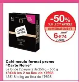 Monop' CARTE NOIRE Café moulu format promo offre
