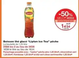 Monop' LIPTON ICE TEA Boisson the glacé pêche offre