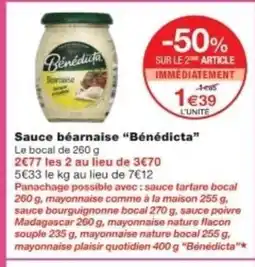 Monop' BÉNÉDICTA Sauce béarnaise offre