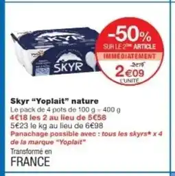 Monop' YOPLAIT Skyr nature offre