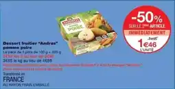 Monop' ANDROS Dessert fruitier pomme poire offre