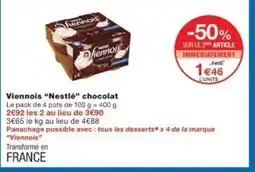 Monop' NESTLÉ Viennois chocolat offre