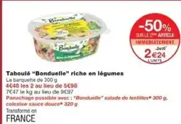 Monop' BONDUELLE Taboulé riche en légumes offre