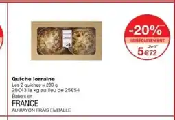 Monop' Quiche lorraine offre