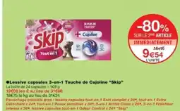 Monop' SKIP Lessive capsules 3-en-1 Touche de Cajoline offre