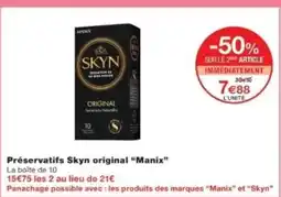 Monop' MANIX Préservatifs Skyn original offre