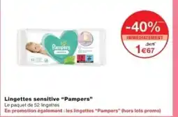 Monop' PAMPERS Lingettes sensitive offre