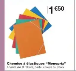 Monop' MONOPRIX Chemise à élastiques offre