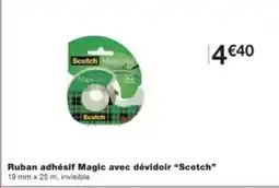 Monop' SCOTCH Ruban adhésif Magic avec dévidoir offre