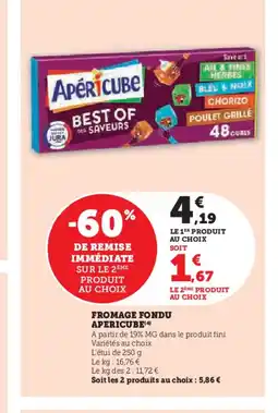 Hyper U APERICUBE Fromage fondu offre