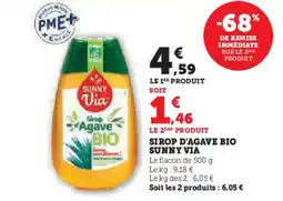 Hyper U SUNNY VIA Sirop d'agave bio offre