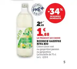 Hyper U KIVA BIO Boisson gazeuse offre