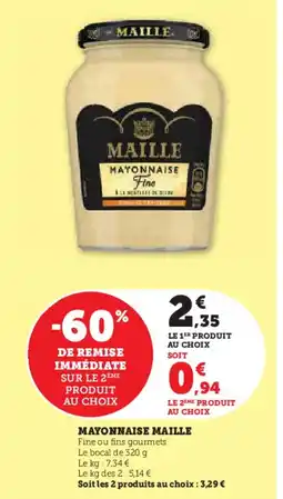 Hyper U MAILLE Mayonnaise offre