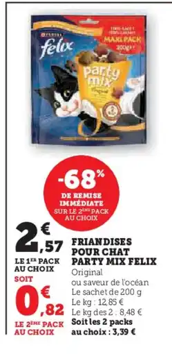 Hyper U FELIX Friandises pour chat party mix offre