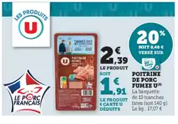 Hyper U U Poitrine de porc fumee offre