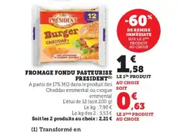 Hyper U PRESIDENT Fromage fondu pasteurise offre