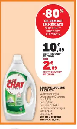 Hyper U LE CHAT Lessive liquiqde offre