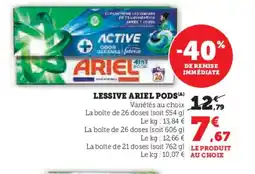 Hyper U ARIEL PODS Lessive offre