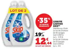 Hyper U SKIP Lessive liquide offre