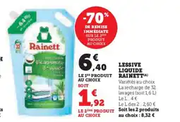 Hyper U RAINETT Lessive liquide offre