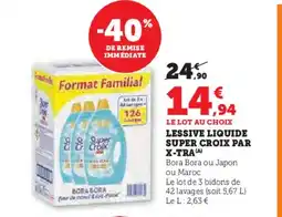 Hyper U X-TRA Lessive liquide super croix par offre