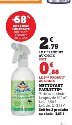 Hyper U PAULETTE Nettoyant offre