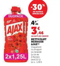 Hyper U AJAX Nettoyant menager offre