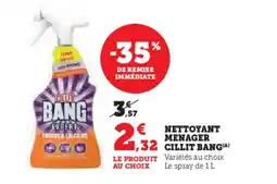 Hyper U CILLIT BANG Nettoyant menager offre