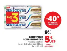 Hyper U SENSODYNE Dentifrice soin offre