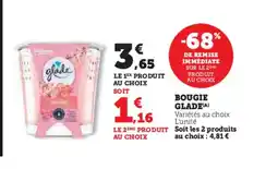 Hyper U GLADE Bougie offre
