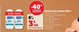 Hyper U SANEX ZERO Deodorant offre