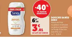 Hyper U SANEX ZERO Douche offre