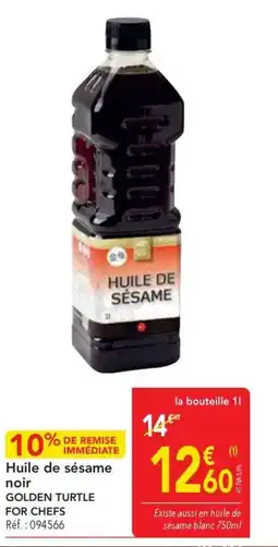 METRO Huile de sésame noir golden turtle for chefs offre