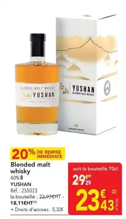 METRO Blended malt whisky yushan offre