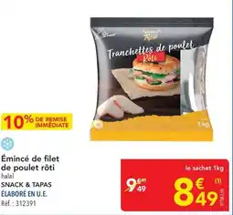 METRO Émincé de filet de poulet rôti halal offre