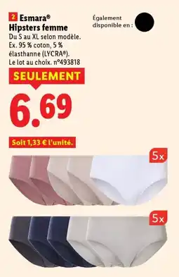 Lidl ESMARA Hipsters femme offre