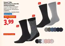 Lidl ESMARA MEN Chaussettes en coton bio femme ou homme offre