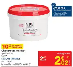 METRO Choucroute cuisinée offre