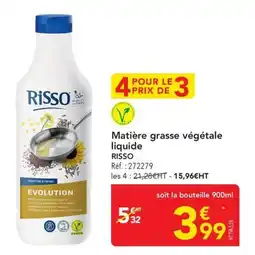 METRO Matière grasse végétale liquide risso offre